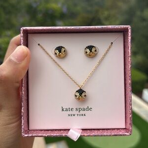Kate Spade Dashing Beauty Owl Pendant Necklace and Earrings NWT